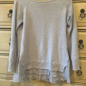 Garnet Hill sky blue lightweight cashmere and silk sweater size small